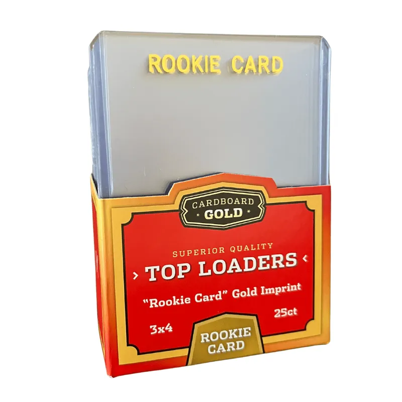 100ct (4 Packs) 3x4 Card Topload Holder - Rookie Gold Imprint