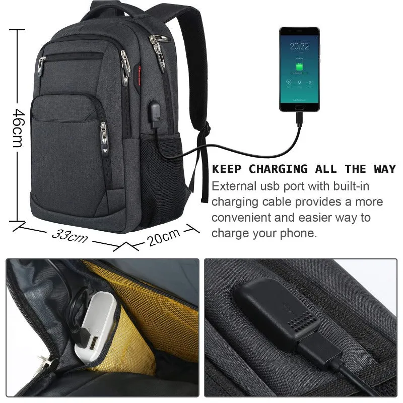 18 Inch Men's Laptop Backpacks Large Capacity Men Travel Bagpack