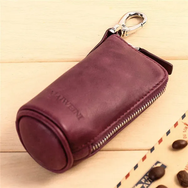 2017 New Women Men's Cowhide Leather Zipper Purse Bag Car Key Wallets Fashion Multifunctional Housekeeper Holders Free Shipping