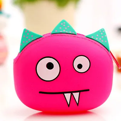 3D Cartoon Animal Candy Colored Girls Coin Bags Women Key Wallets Children Cute Cartoon Mini Coin Purse for Earphone Headphone