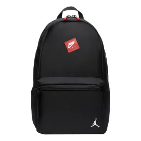 Air Jordan Decorative Zipper School Backpack Unisex Black, black