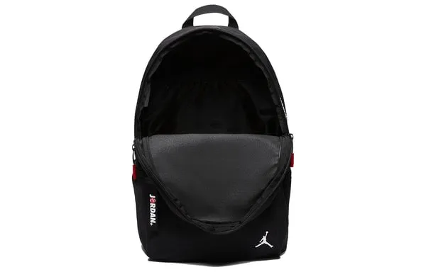 Air Jordan Decorative Zipper School Backpack Unisex Black, black