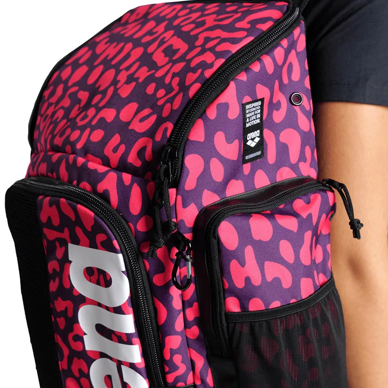 Arena - Spiky III Backpack 45L Allover Leopard Skin - Violet Geranium