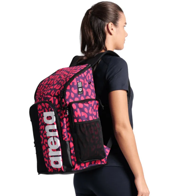 Arena - Spiky III Backpack 45L Allover Leopard Skin - Violet Geranium