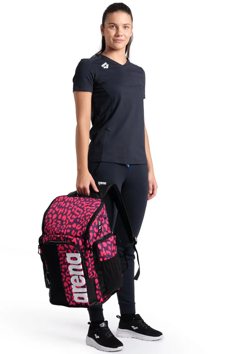 Arena - Spiky III Backpack 45L Allover Leopard Skin - Violet Geranium