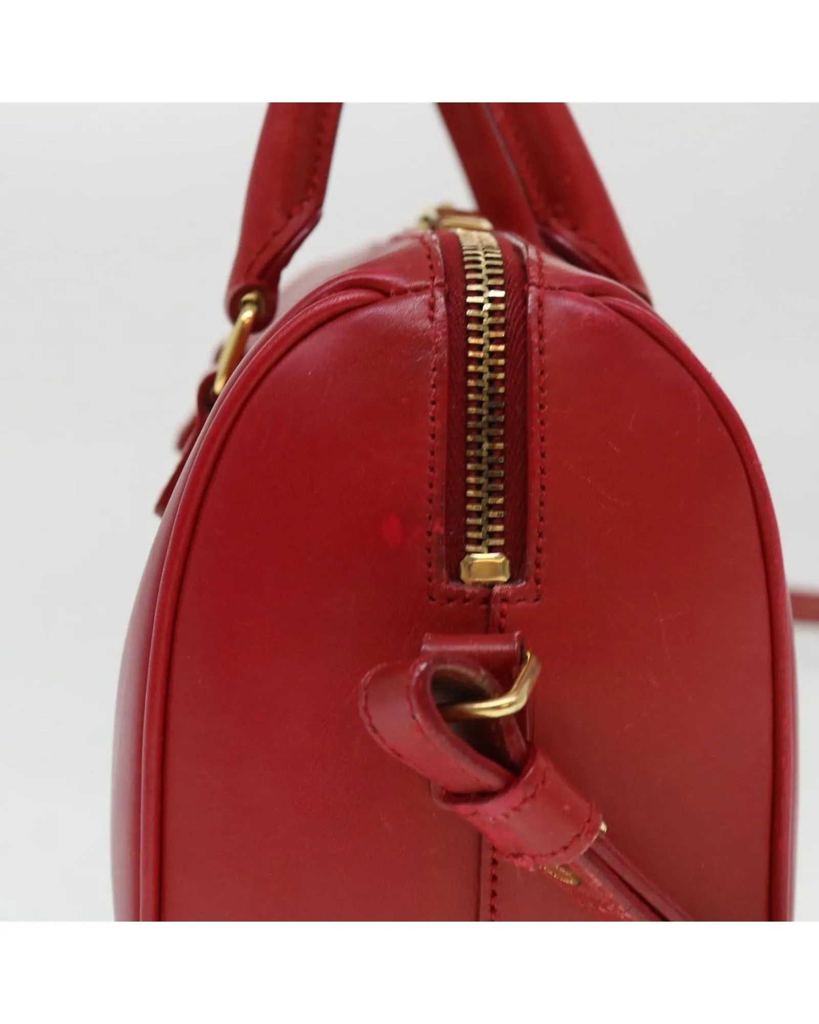 Authentic Red Leather Saint Laurent Shoulder Bag