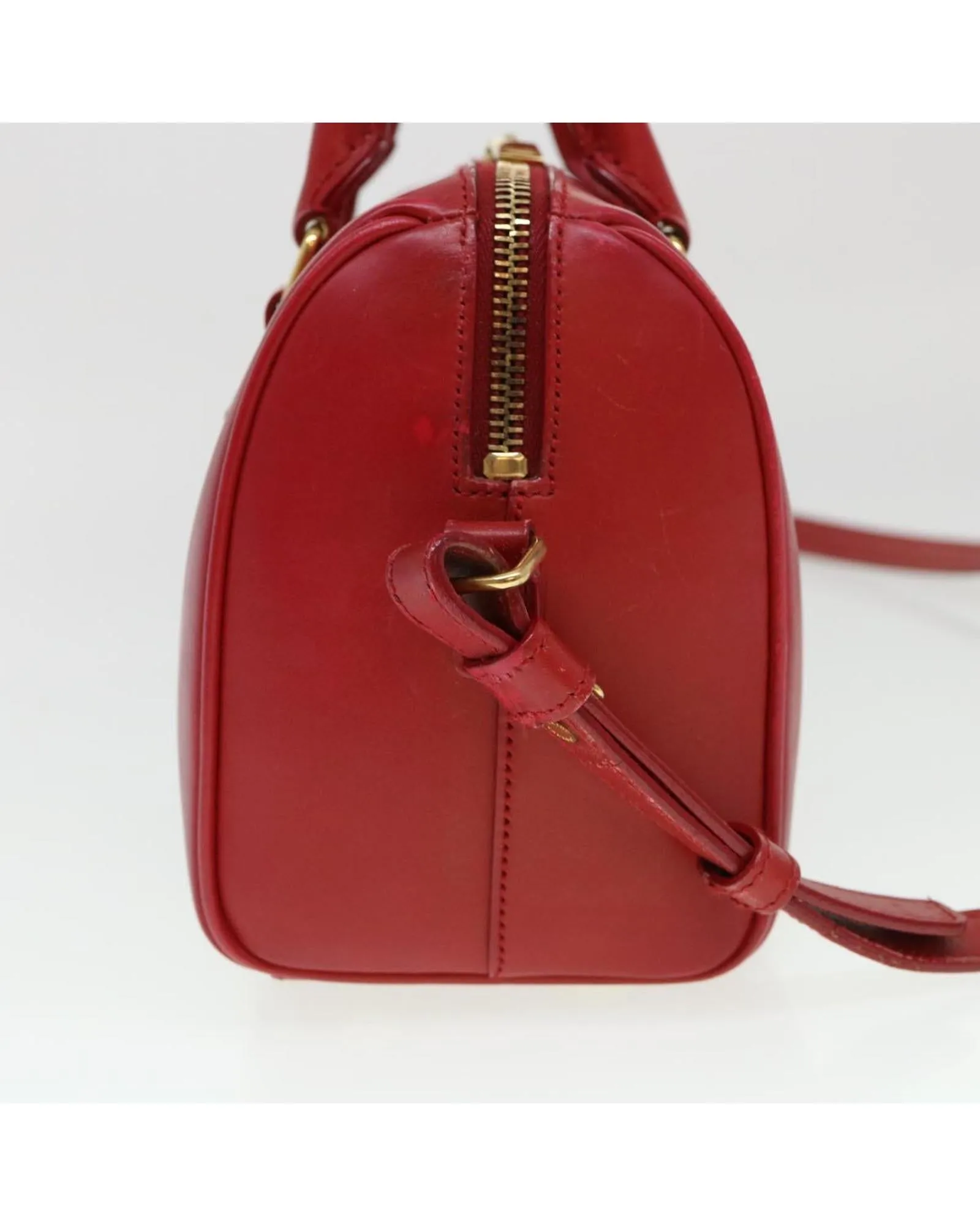 Authentic Red Leather Saint Laurent Shoulder Bag