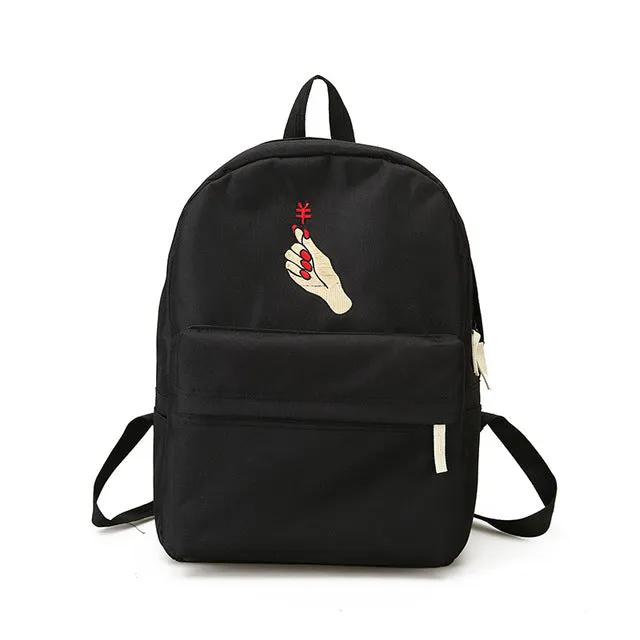 Backpack Cute Women Rose Embroidery  for Teenagers