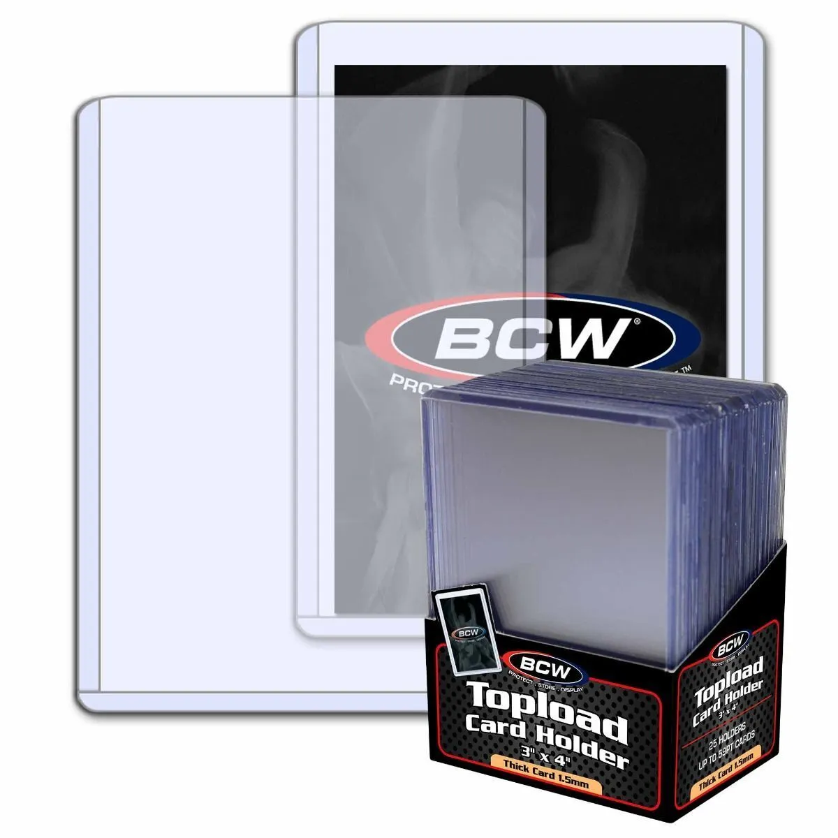 BCW 59 PT. Thick Card Topload Holder, 25 Holders