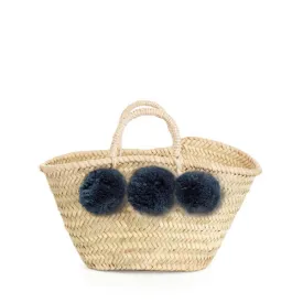 Bohemia Design Mini Pom Pom Basket – Indigo