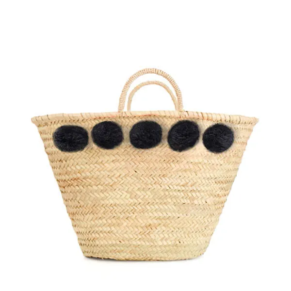 Bohemia Design Pom Pom Basket – Black