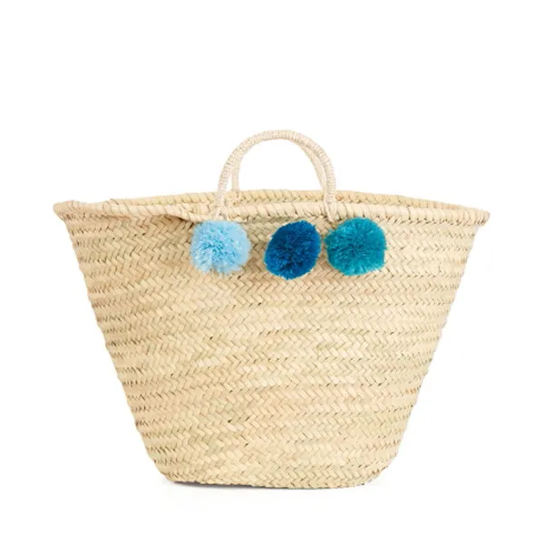 Bohemia Design Pom Pom Basket – Blue Ombre