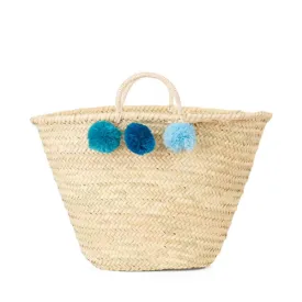 Bohemia Design Pom Pom Basket – Blue Ombre