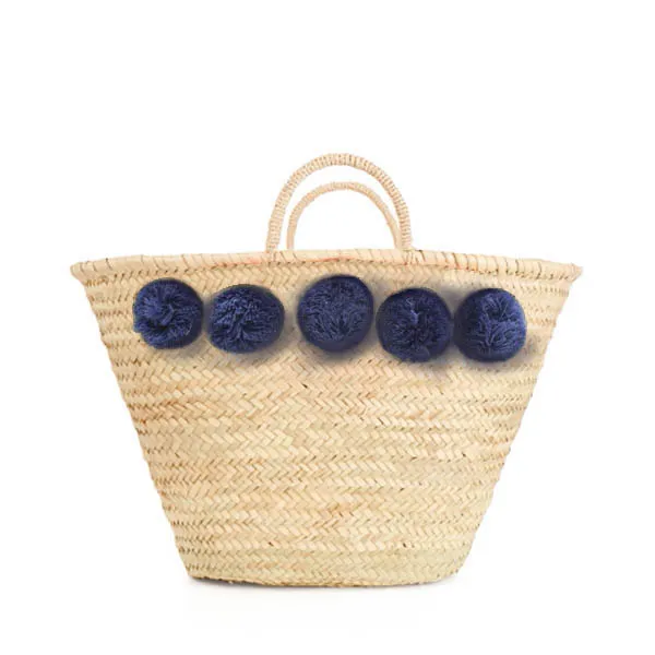 Bohemia Design Pom Pom Basket – Indigo