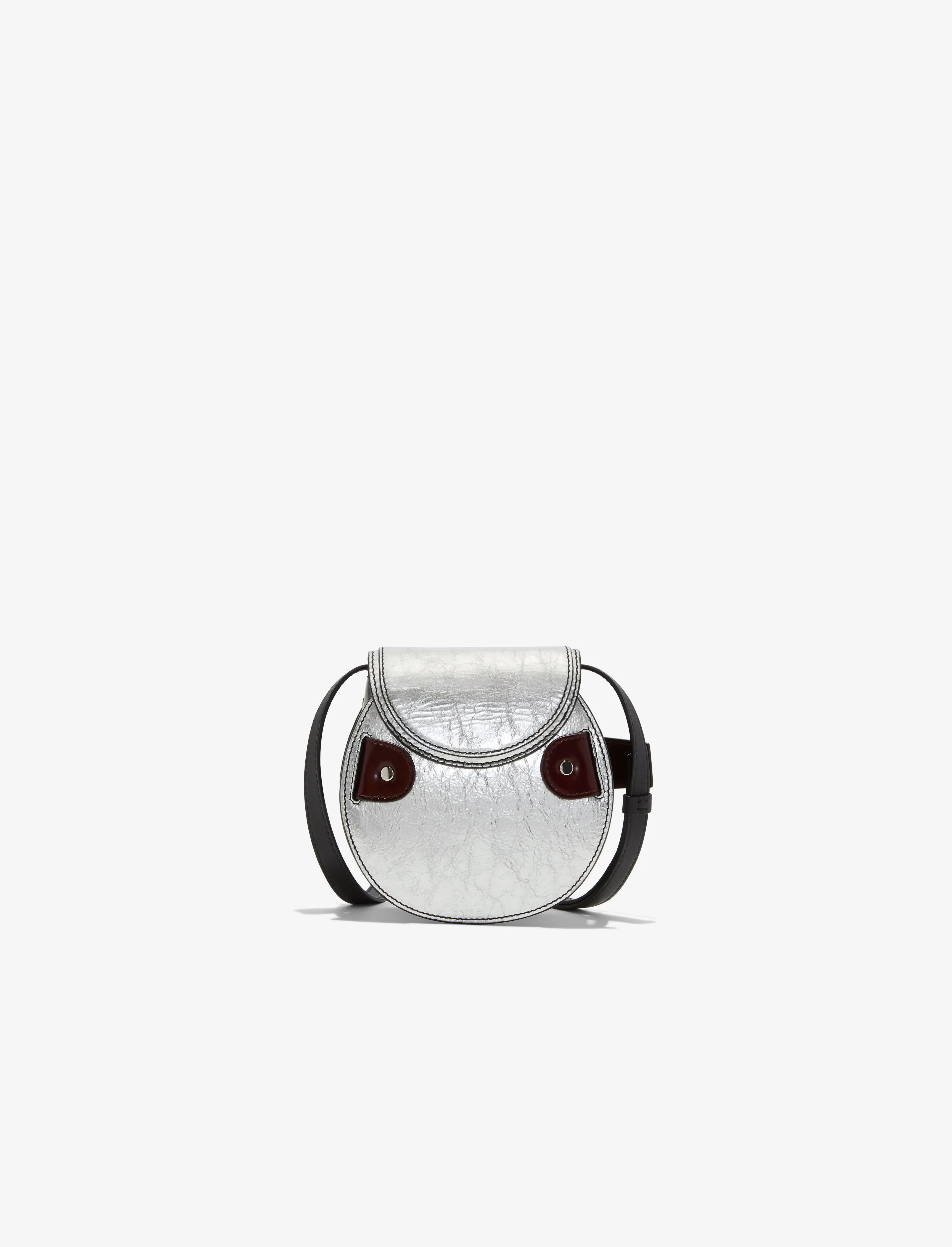 Buckle Mini Crossbody Bag Metallic