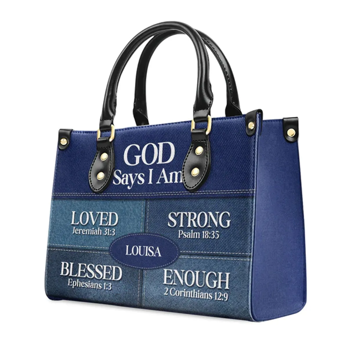 CAB Handbags, God Says I Am Blessed Ephesians 1:3 Leather Bags, Personalized Bags, Gifts for Women, Christmas Gift, CABLTB08290723.