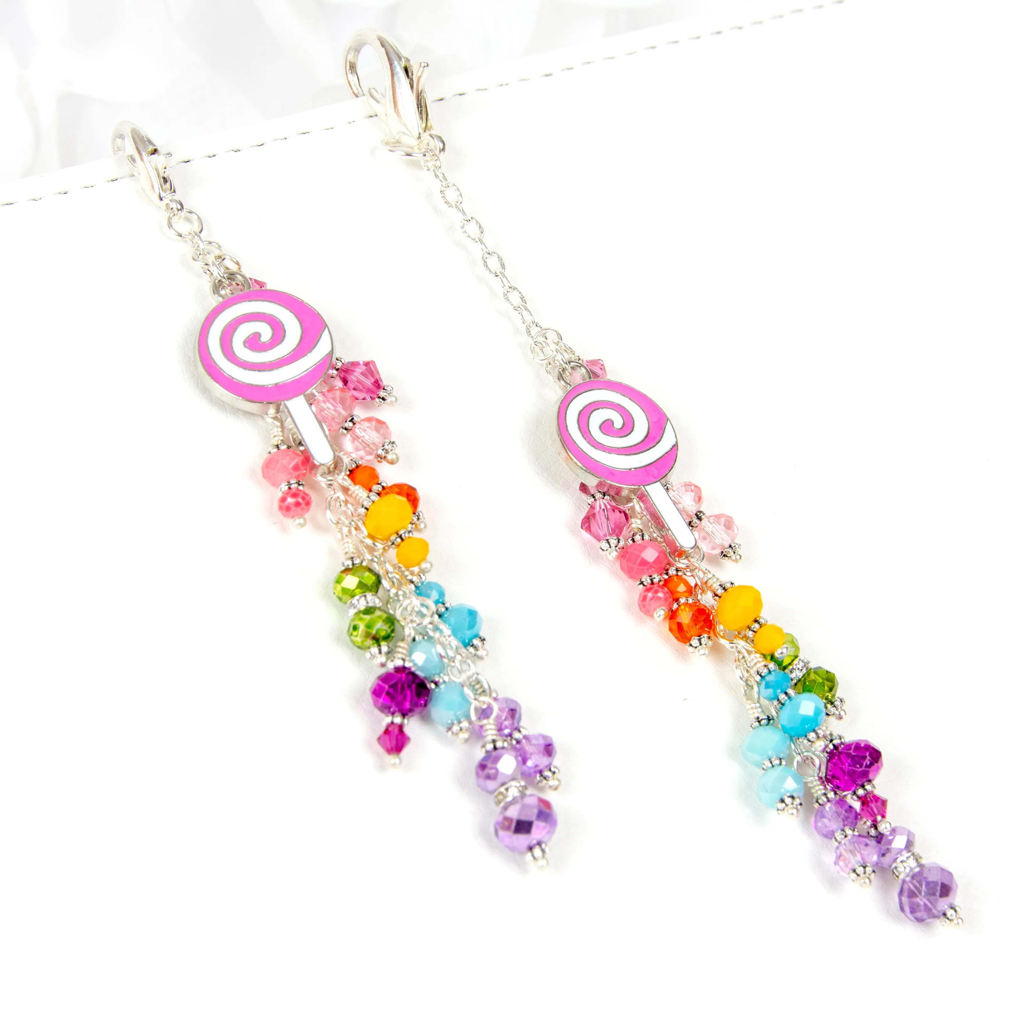 Candy Shop Planner Charm with Rainbow Dangle & Enamel Lollipop