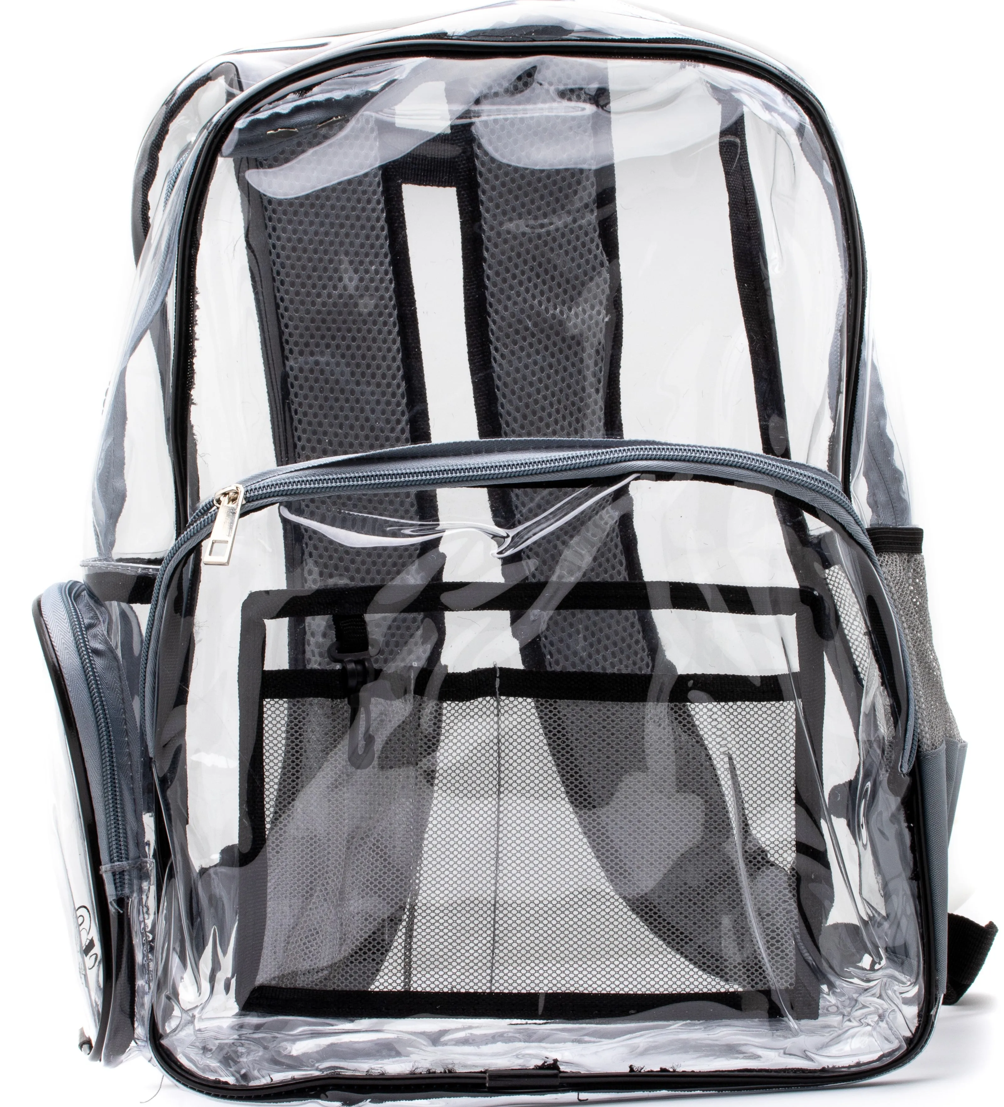 Clear Backpack - Gray and Black