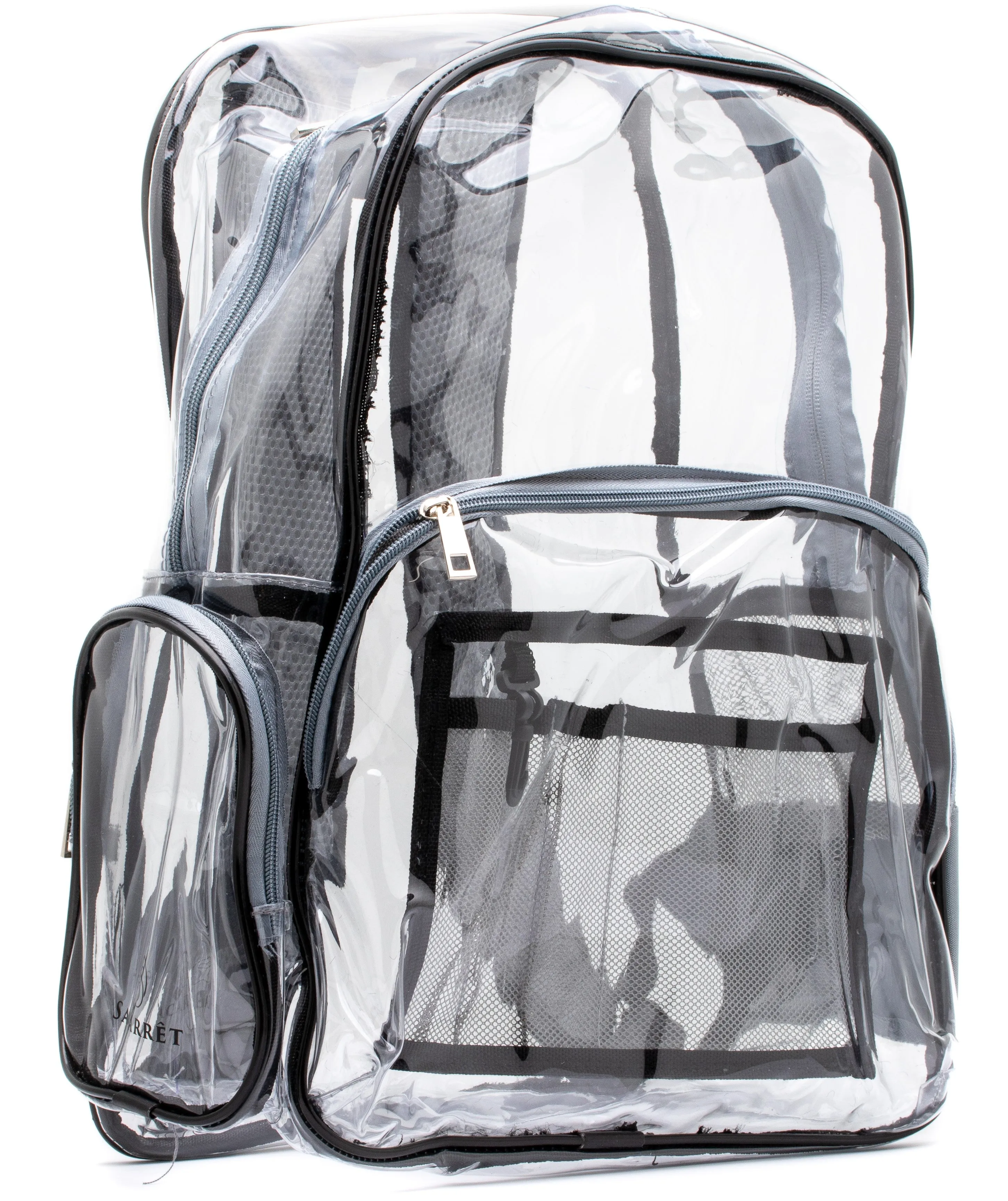 Clear Backpack - Gray and Black