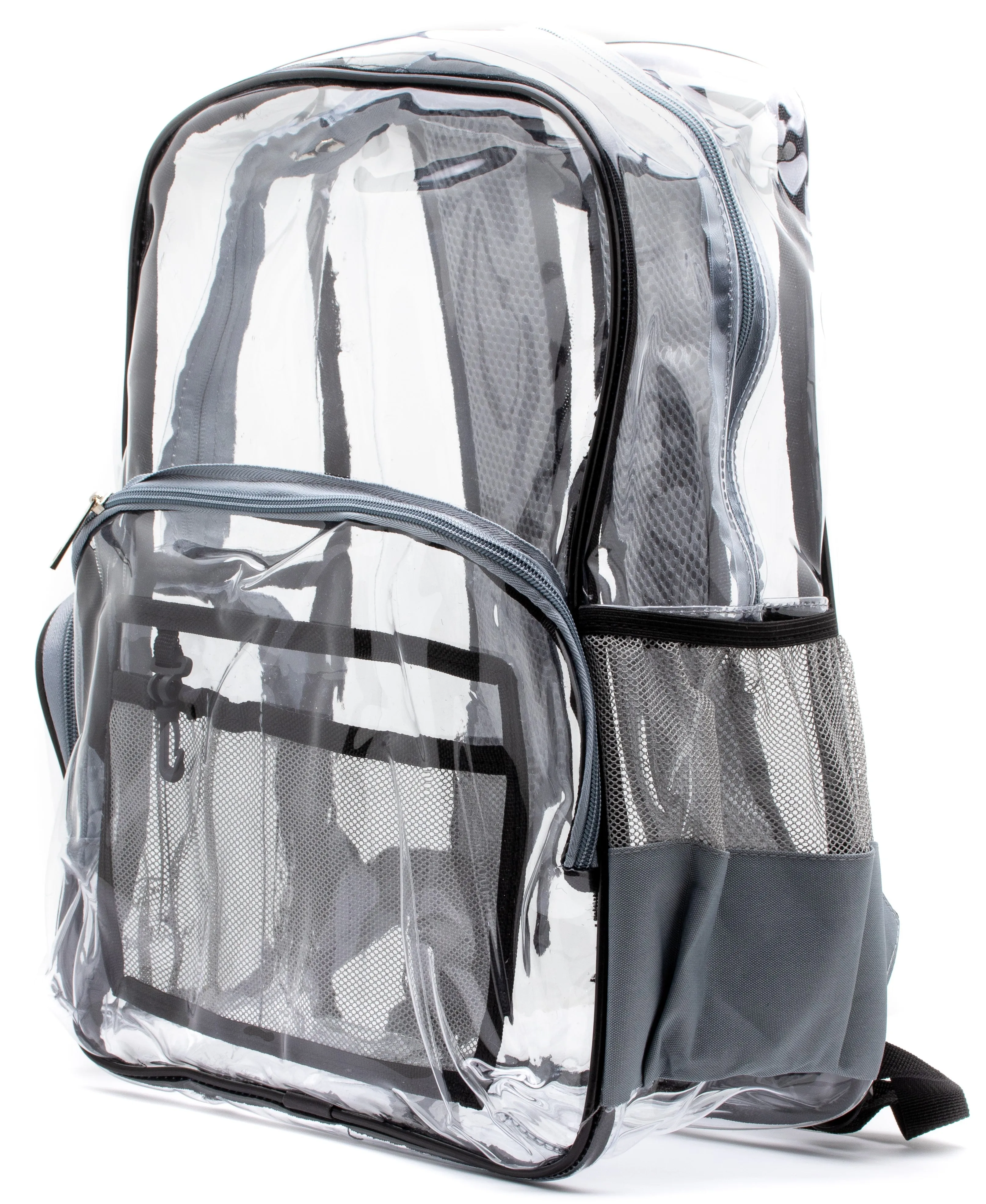 Clear Backpack - Gray and Black