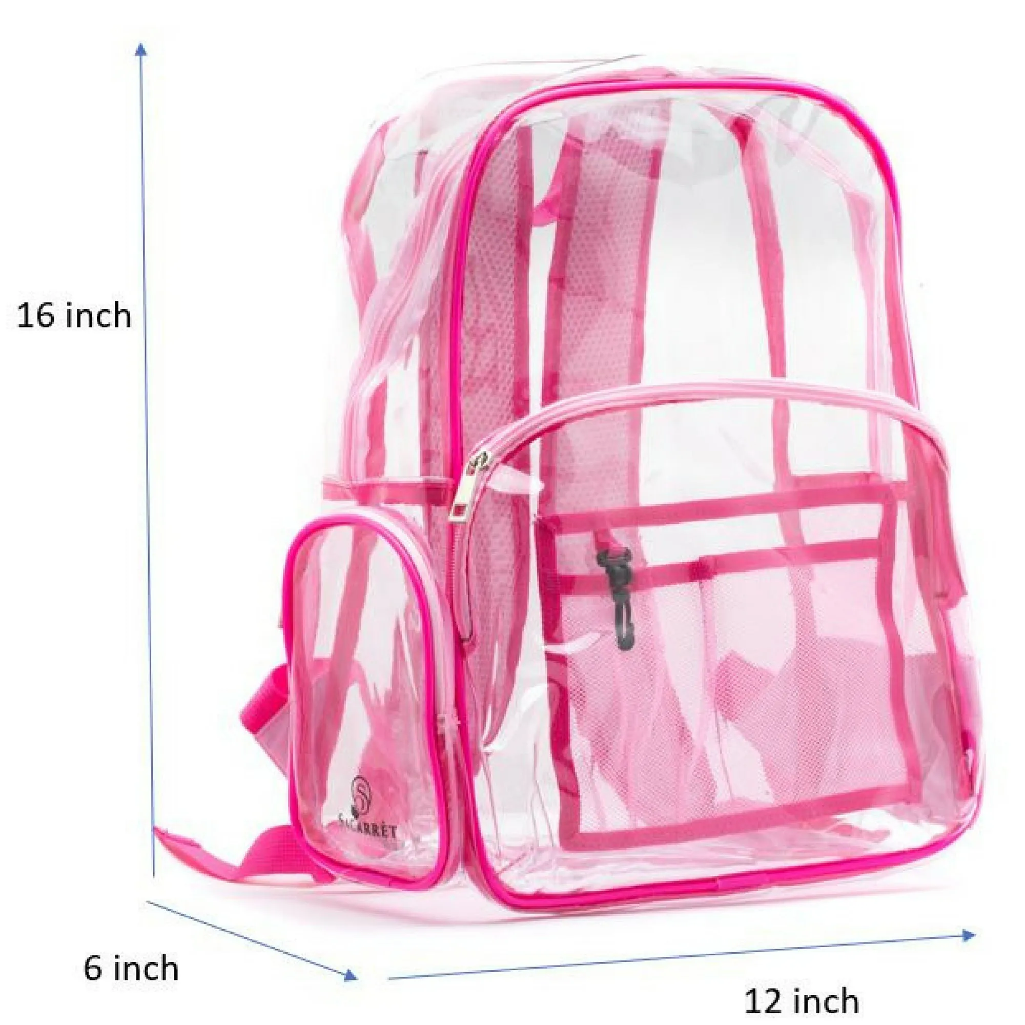 Clear Backpack - Pink and Fuchsia