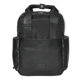 Club Rochelier Leather Backpack with Double Handles and Multi Pockets