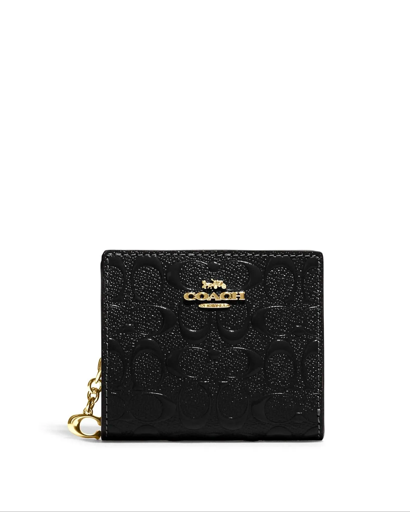 Coach Women's Black Snap Wallet In Signature Leather