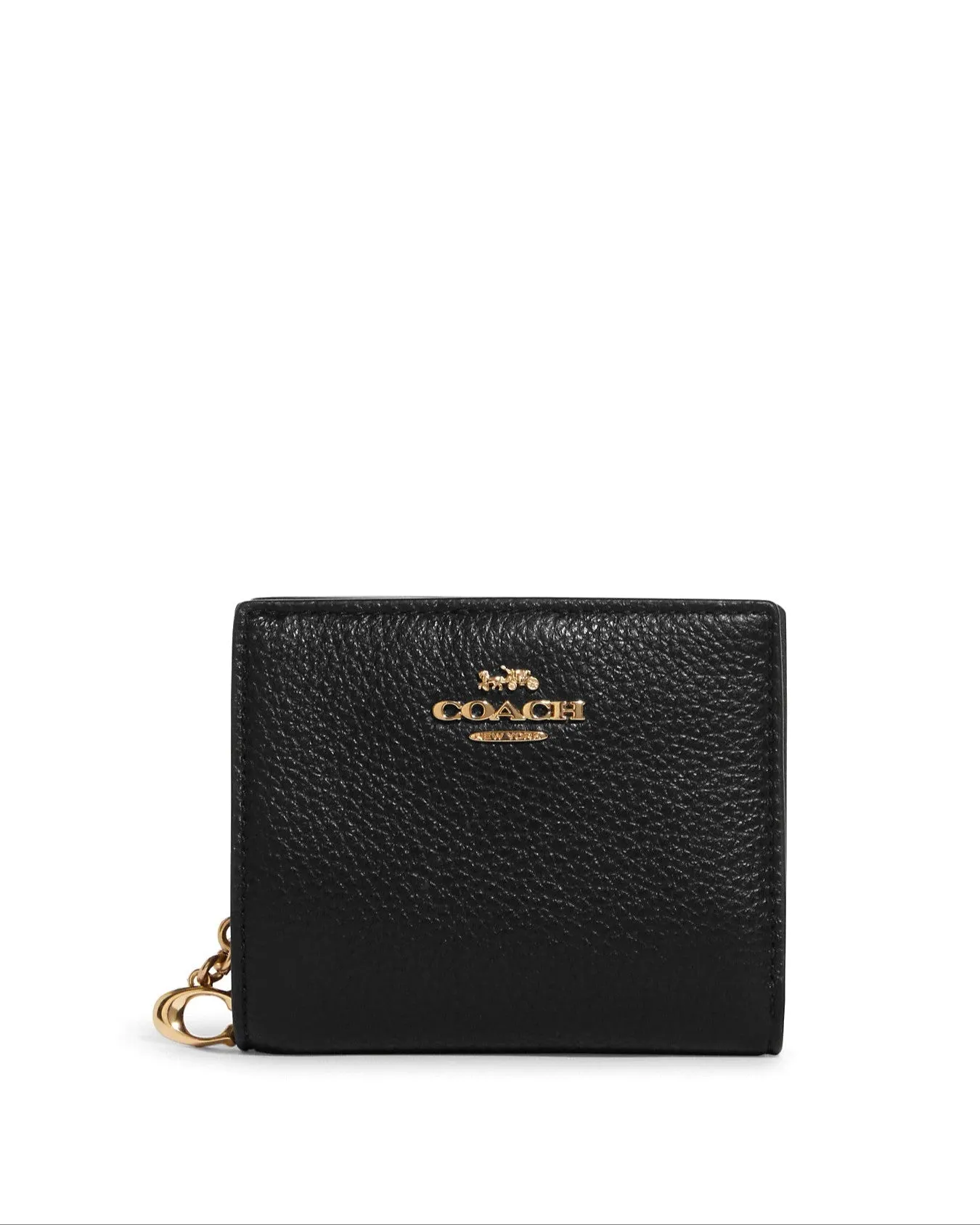 Coach Women's Black Snap Wallet With Rainbow Colorblock Interior