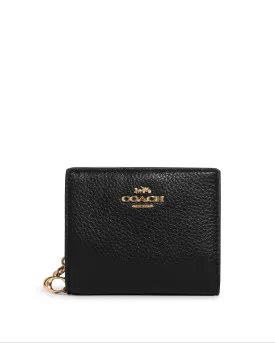 Coach Women's Black Snap Wallet With Rainbow Colorblock Interior