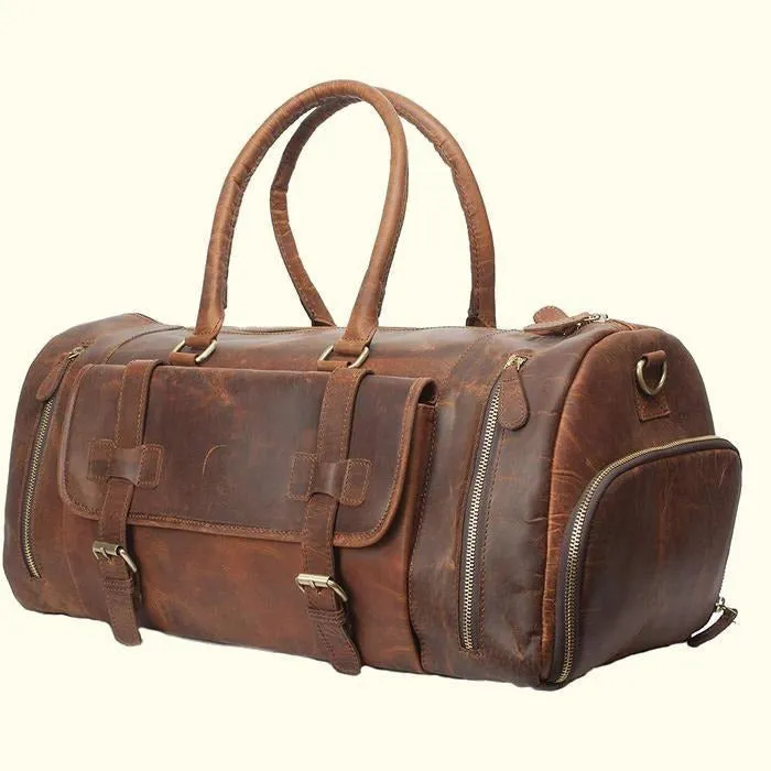 Crazy Horse Buffalo Leather Weekend Bag