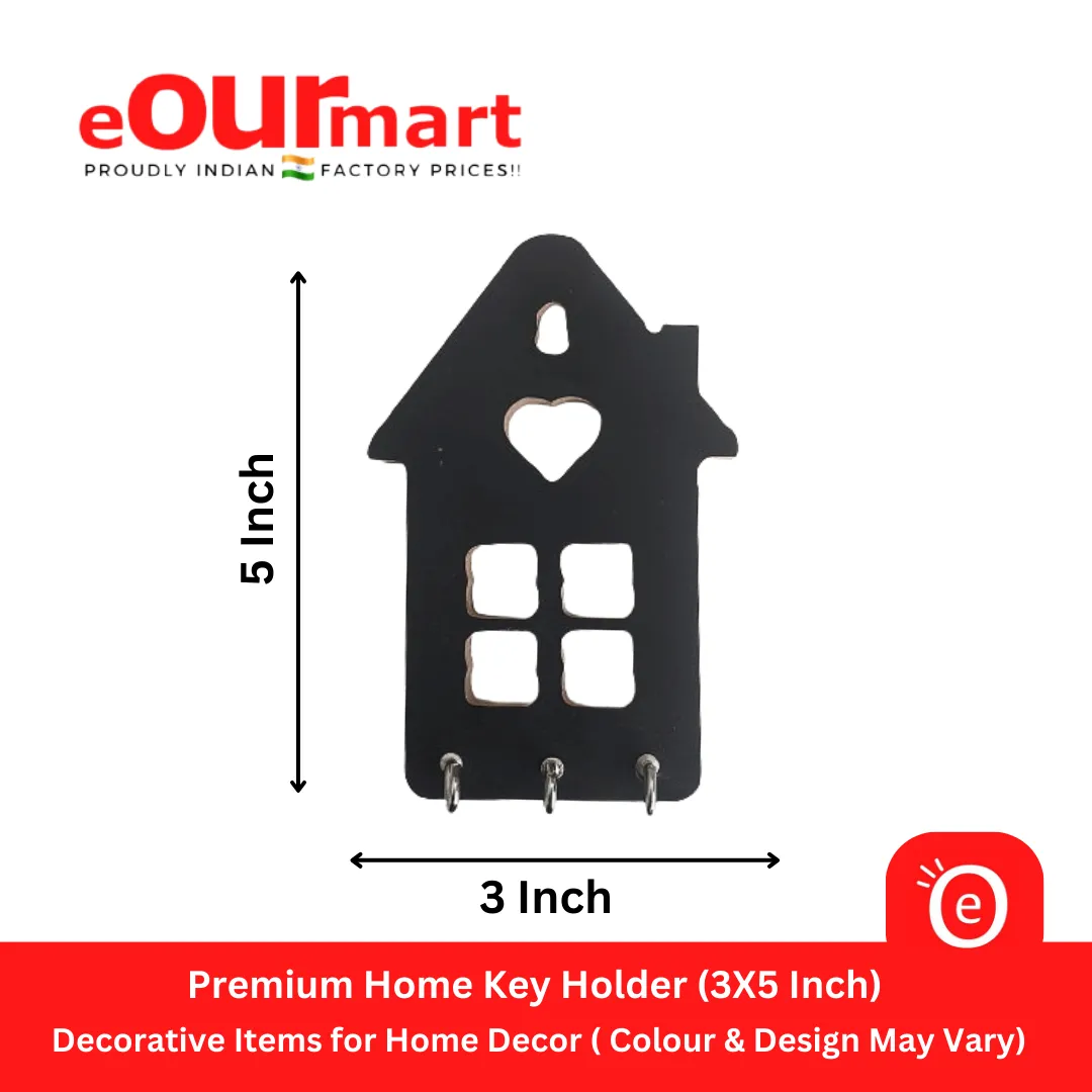 Designer Home Key Holder (3X5 Inch)  ( Colour & Design May Vary)