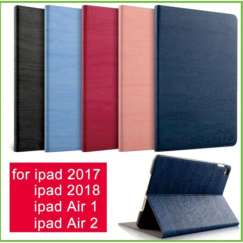 For iPad Air 2 Air 1 Case New iPad 2017 2018 9.7 inch Simplicity PU Leather Smart Cover Folio Case Auto Wake Cover Case