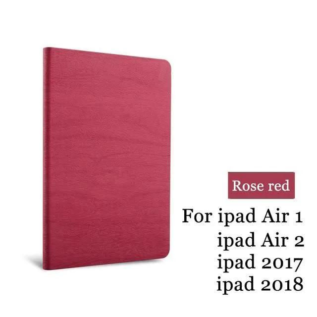 For iPad Air 2 Air 1 Case New iPad 2017 2018 9.7 inch Simplicity PU Leather Smart Cover Folio Case Auto Wake Cover Case