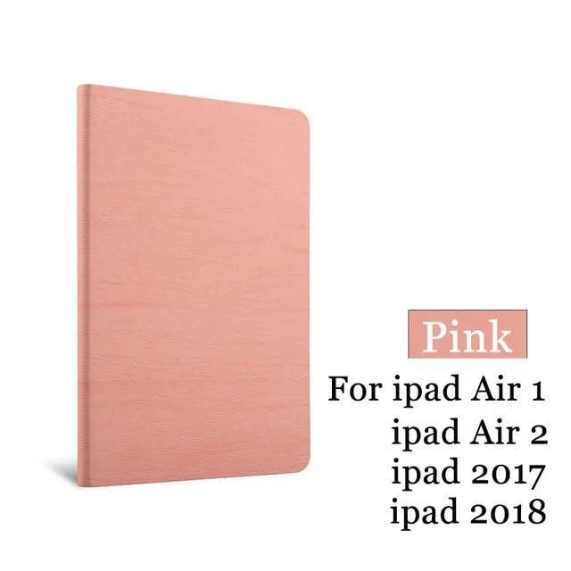 For iPad Air 2 Air 1 Case New iPad 2017 2018 9.7 inch Simplicity PU Leather Smart Cover Folio Case Auto Wake Cover Case