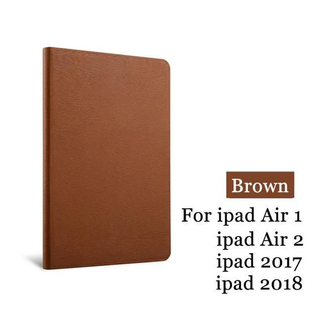 For iPad Air 2 Air 1 Case New iPad 2017 2018 9.7 inch Simplicity PU Leather Smart Cover Folio Case Auto Wake Cover Case