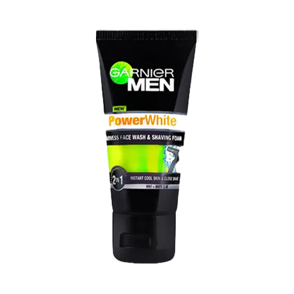 Garnier Men Power White Fairness Face Wash & Shaving Foam 50ml