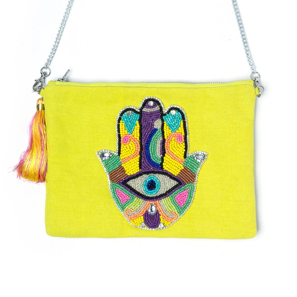 Hamsa Bag Neon Green