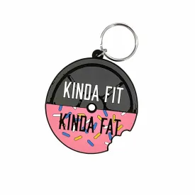 Kinda Fit Kinda Fat Original Donut Plate Keychain