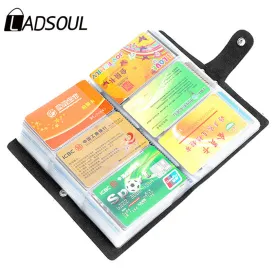 LADSOUL Hot Sale Credit Card Holder Business Leather ID Card Holder Bank Cards Keeper Bag 96 Bit Slots Cards ls6943/h