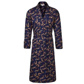 Lightweight Men's Dressing Gown - Gekko Navy