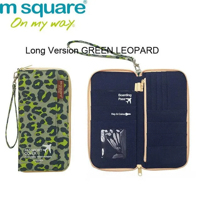 M Square Passport Cover Travel Wallet Document Passport Holder Organizer Cover on The Passport Women Business Card Holder ID