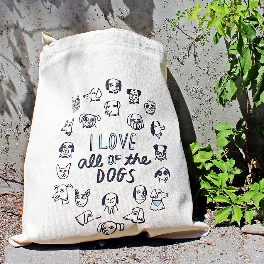 MAKE Original - I Love All of the Dogs - Natural Tote Bag