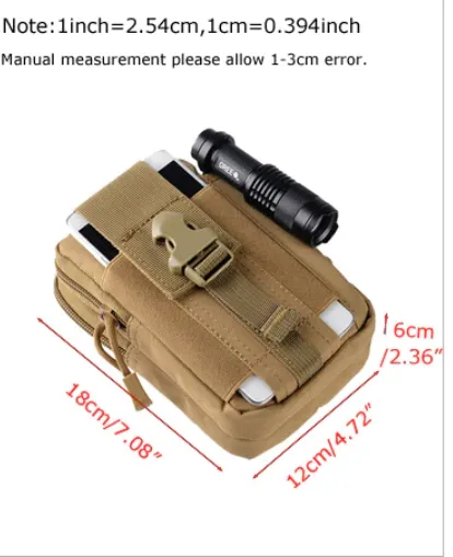 Men Tactical Pouch Belt Waist Pack Bag Small Pocket Camping Bag