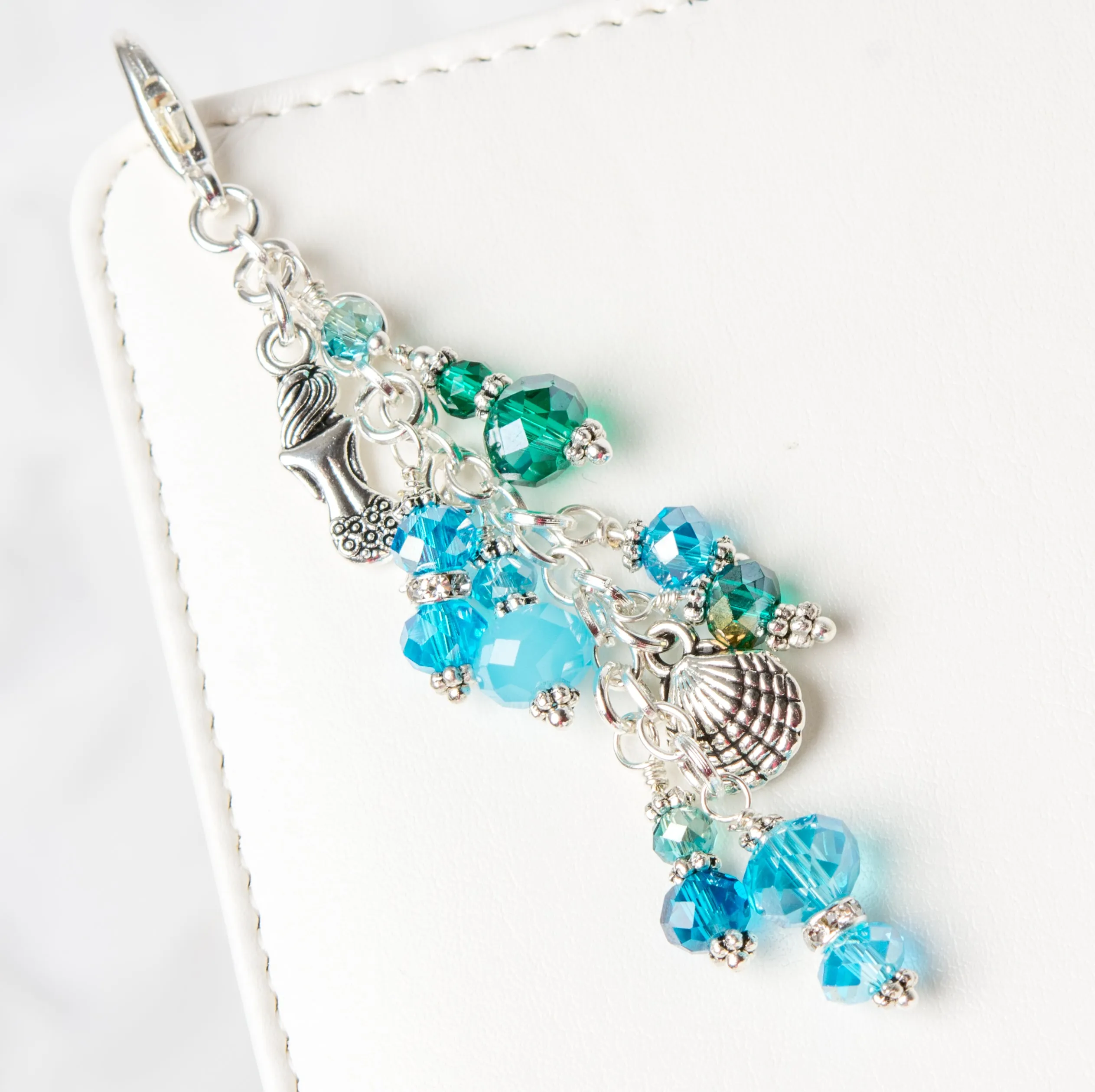 Mermaid Planner Charm with Crystal Dangle