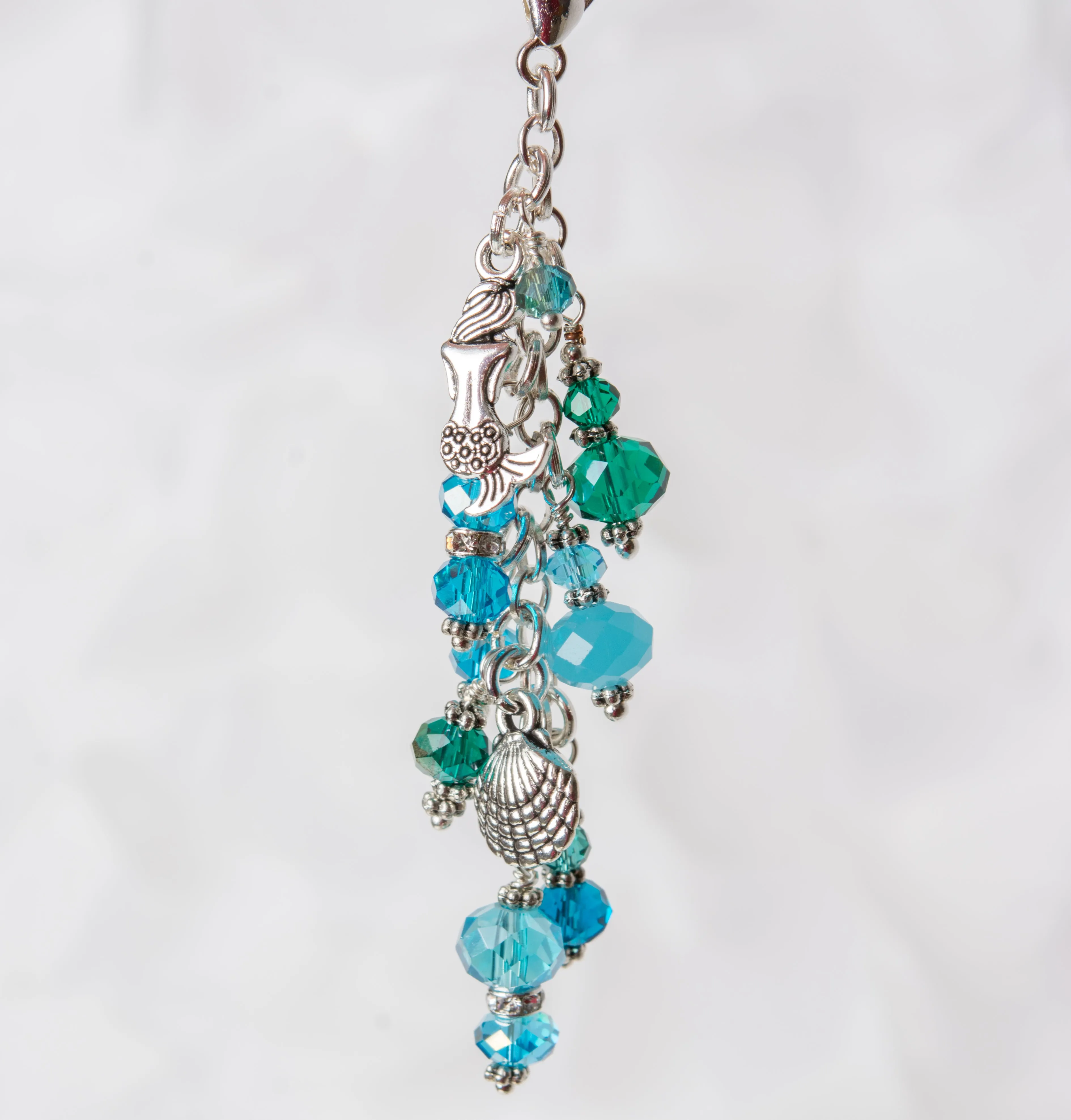 Mermaid Planner Charm with Crystal Dangle