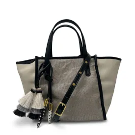 Metallic Linen Mini Tote