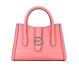 Michael Kors Gabby Small Top Zip Curve Satchel Crossbody Bag (Tea Rose)