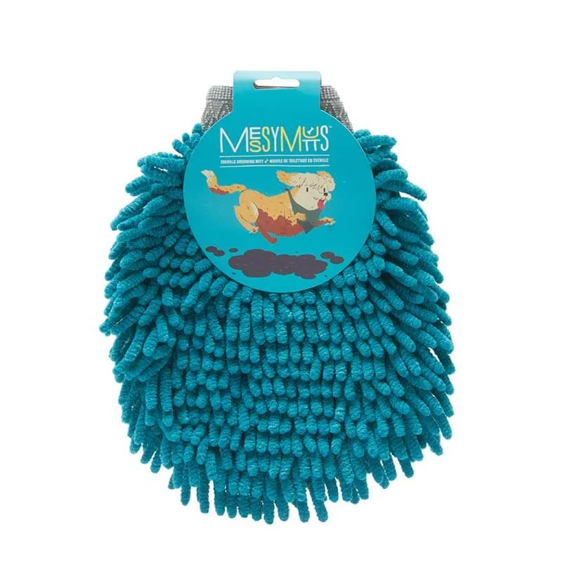 Microfiber Chenille Dog Grooming Mitt, Paw Cleaner