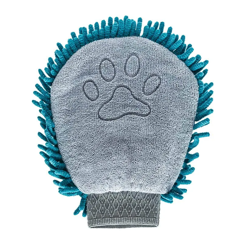 Microfiber Chenille Dog Grooming Mitt, Paw Cleaner