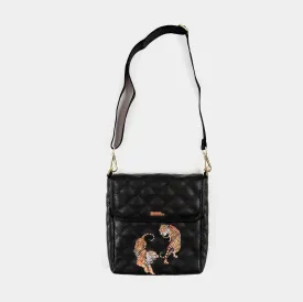 Money Tigers Messenger Sling Mens Bag (Black)